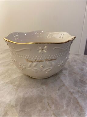Lenox Sweet Inspirations Small Bowl NIB Enjoy Simple Pleasures